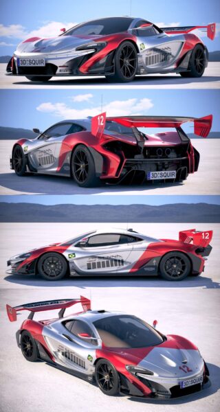 2019 McLaren P1 GTR Senna赛车3D模型（OBJ,FBX,MAX）