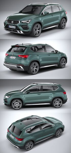 2020款西亚特Seat Ateca SUV汽车3D模型（OBJ,FBX,MAX）