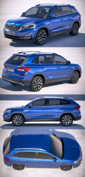 2019斯柯达Skoda Kamiq CN SUV汽车3D模型（OBJ,FBX,MAX）