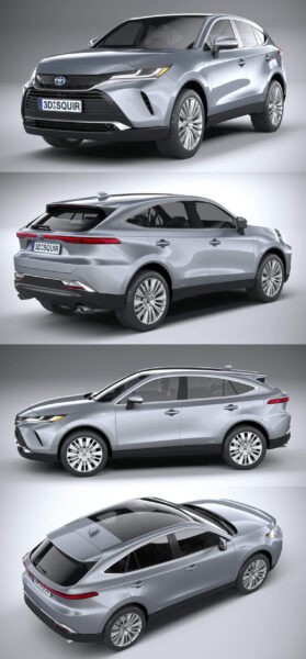 2021款丰田Toyota Venza SUV汽车3D模型（OBJ,FBX,MAX）