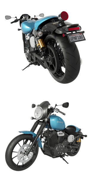 雅马哈Yamaha XV950摩托车3D模型（OBJ,MAX）