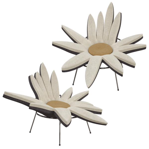 IL Loft Daisy花朵造型儿童软垫椅3D模型（OBJ,FBX,MAX）