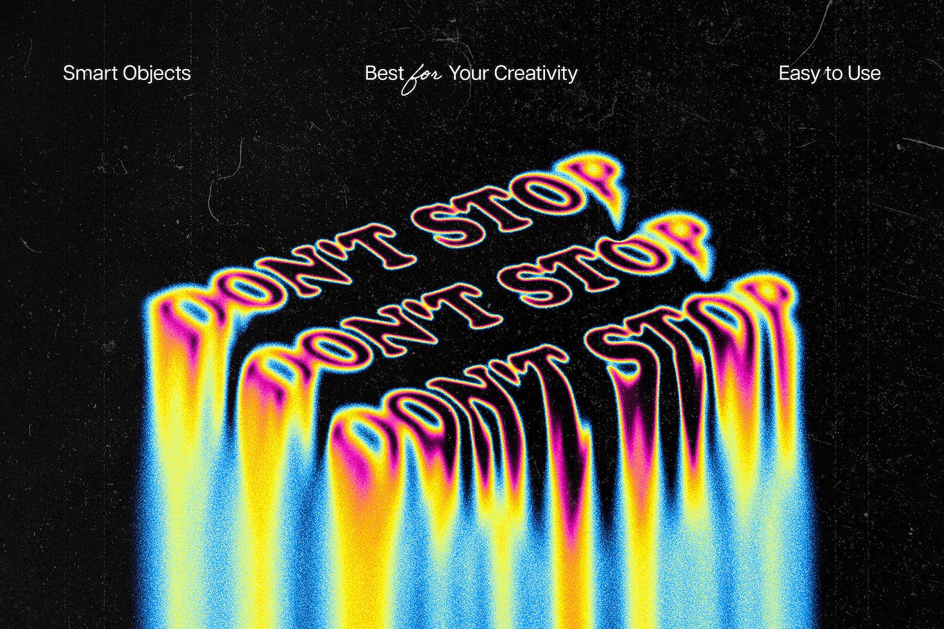 熔化文本效果 (PSD)