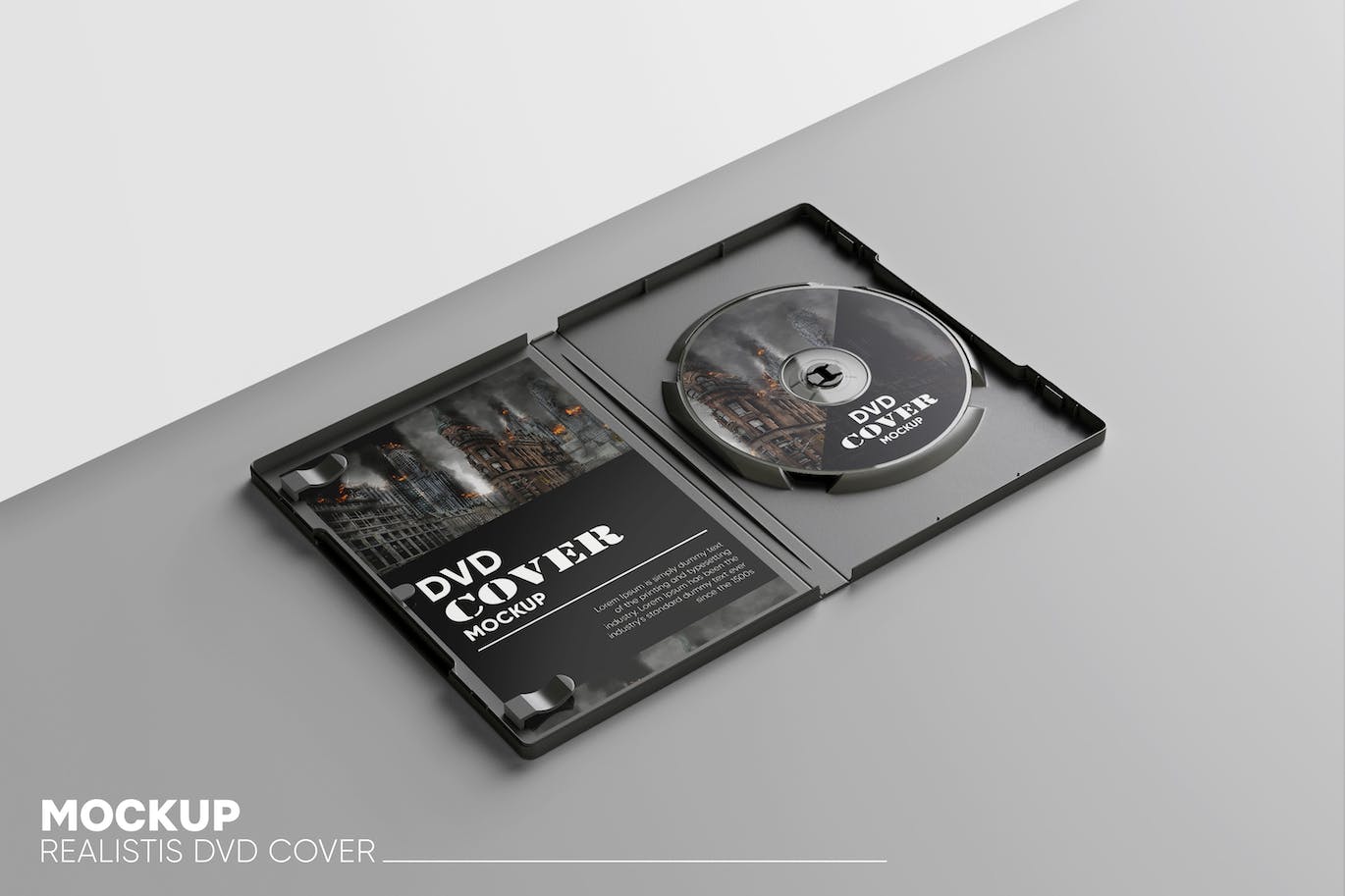 CD/DVD光盘和封面设计样机 (PSD,JPG)