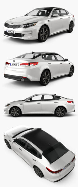 2019款起亚Kia K5 MX汽车3D模型（OBJ,FBX,MAX）