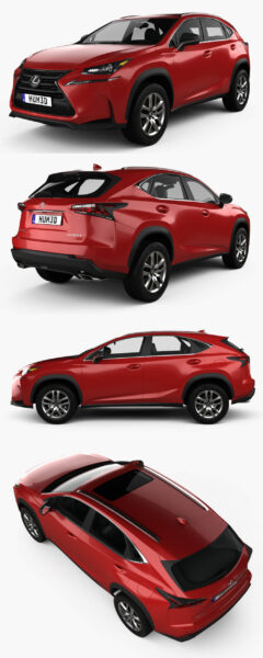 2019款雷克萨斯Lexus NX 200t汽车3D模型（OBJ,FBX,MAX）