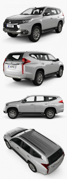 2019款三菱Mitsubishi Pajero Sport汽车3D模型（OBJ,FBX,MAX）