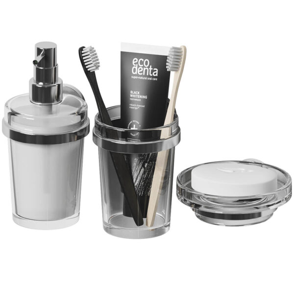 Inda One壁挂式皂液器 牙刷缸 肥皂架3D模型（OBJ,MAX）