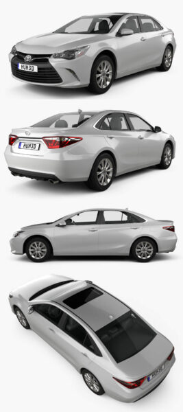 2017款丰田凯美瑞Toyota Camry XLE汽车3D模型（OBJ,FBX,MAX）