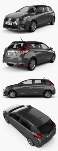 2016款丰田Toyota Yaris SE plus SUV汽车3D模型（OBJ,FBX,MAX）