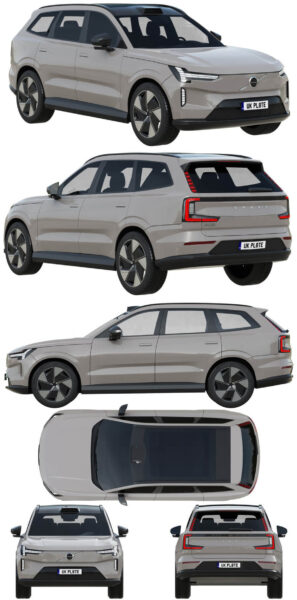 Volvo EX90电动SUV汽车3D模型（OBJ,FBX）