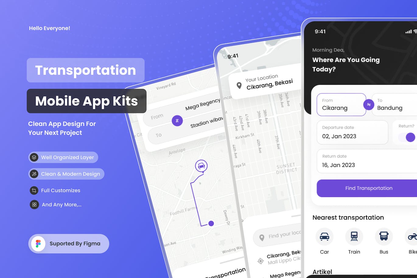 在线交通-移动应用App UI Kit