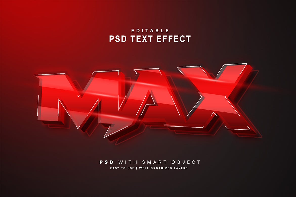 🔴高品质的3D立体字体设计图层样式-PSD