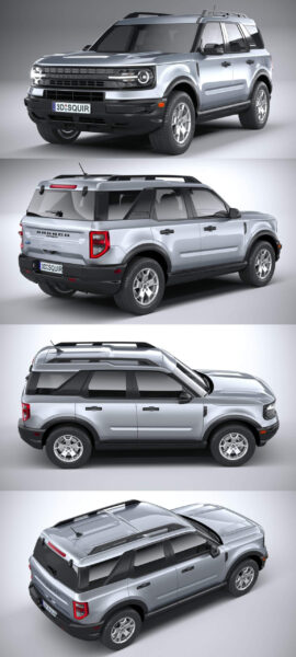 2021款福特Ford Bronco Sport Base越野车3D模型（OBJ,FBX,MAX）