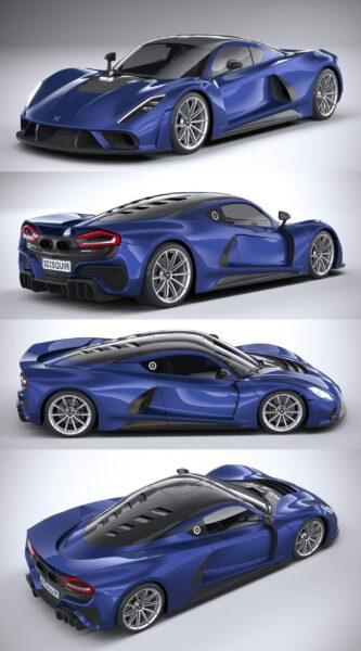 2021款轩尼诗Hennesey Venom F5跑车3D模型（OBJ,FBX,MAX）
