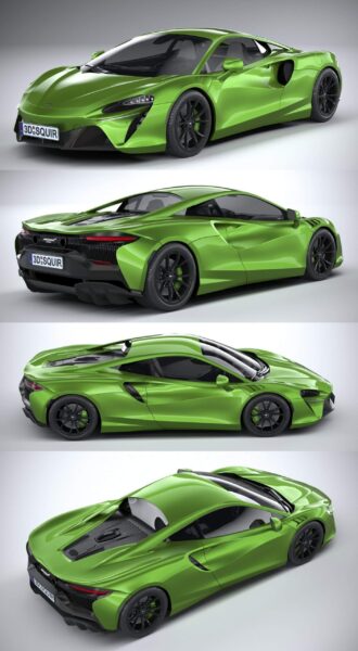 2022款迈凯伦McLaren Artura跑车3D模型（OBJ,FBX,MAX）