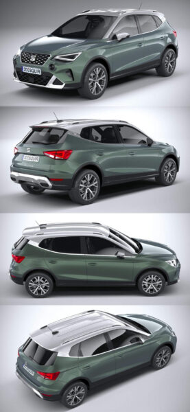 2022款Seat Arona汽车3D模型（OBJ,FBX,MAX）
