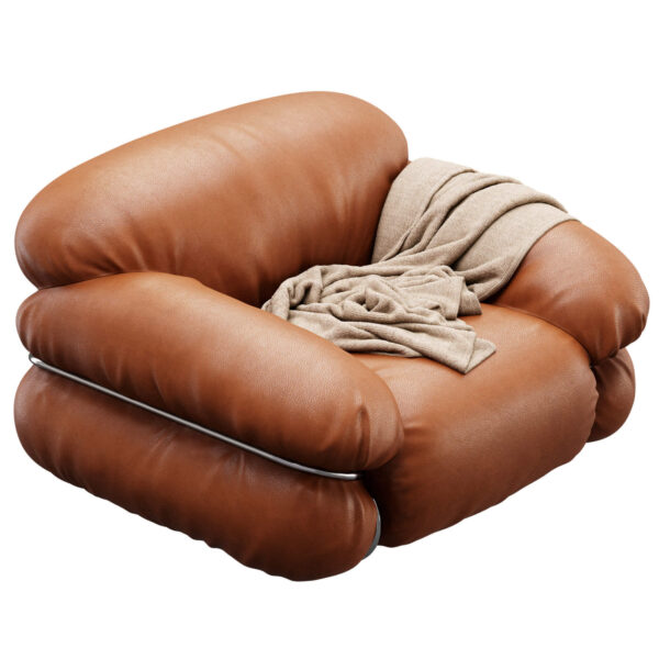 Tacchini Sesann单人皮革沙发3D模型（OBJ,MAX）