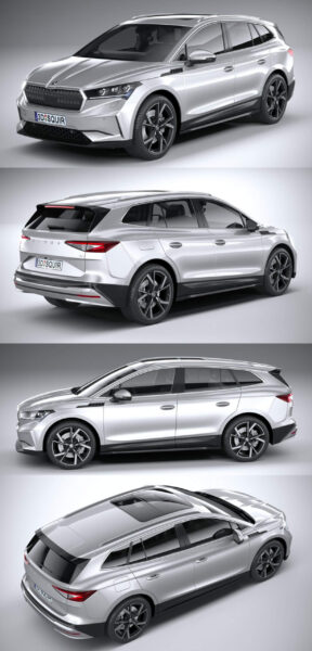 2021款斯柯达Skoda Enyaq SUV汽车3D模型（OBJ,FBX,MAX）