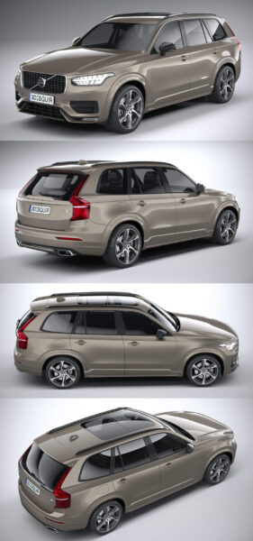 2020款沃尔沃Volvo XC90 R-Design SUV汽车3D模型（OBJ,FBX,MAX）