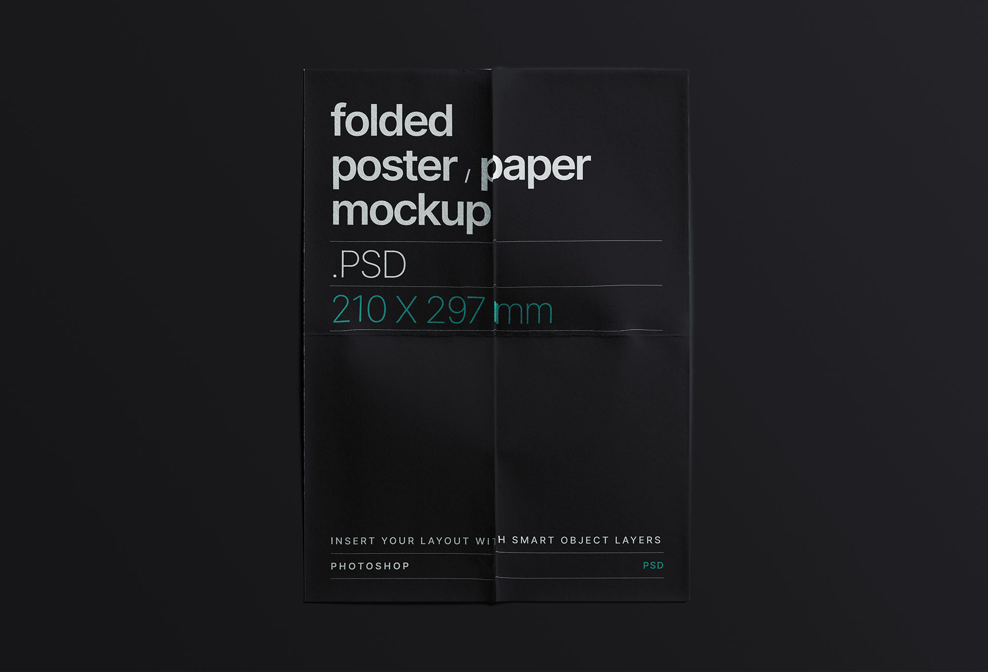 🔴高品质的逼真质感折叠纸张宣传单DM海报设计VI样机展示模型mockups