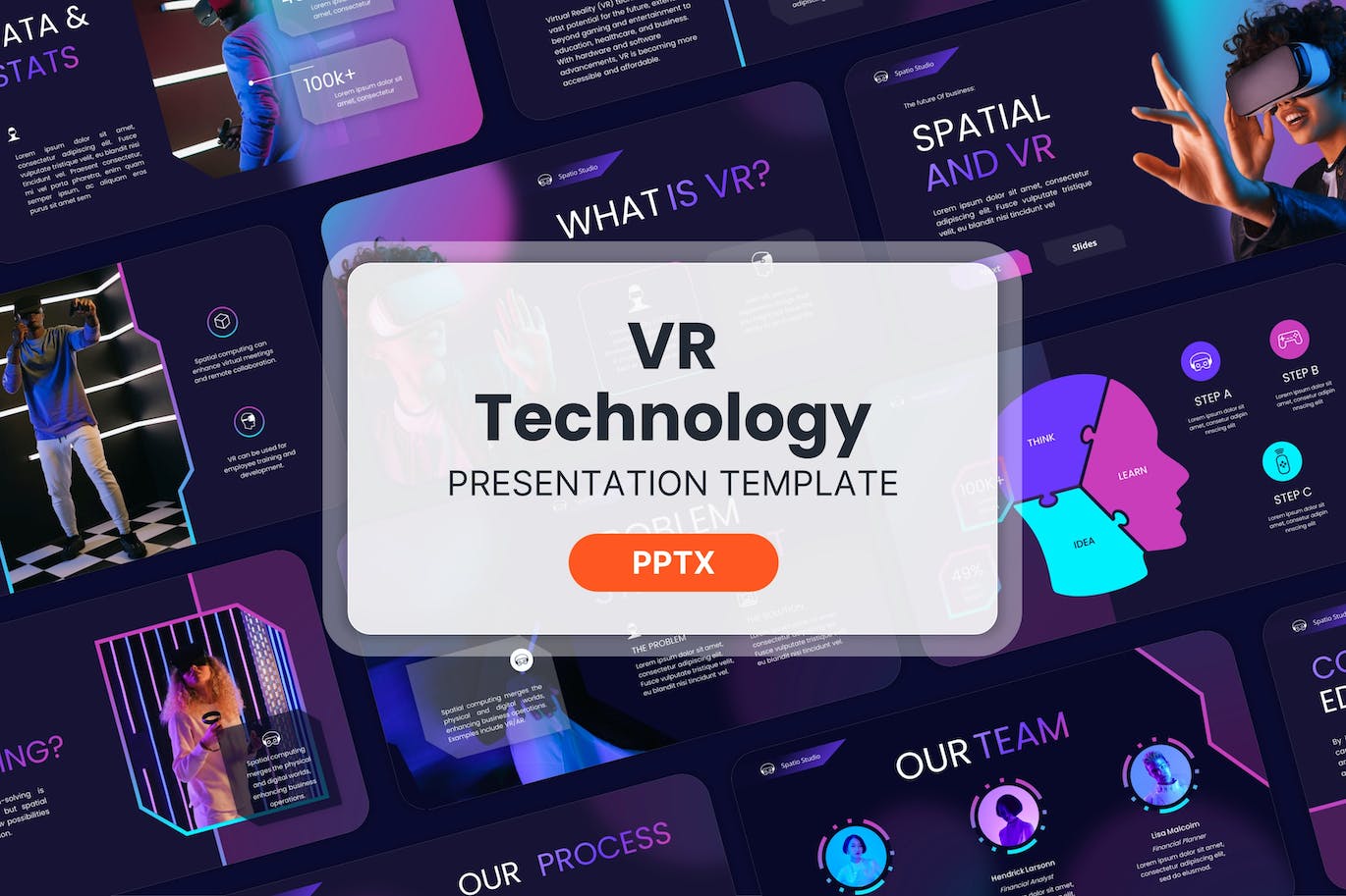 VR技术-技术介绍PPT模版 (PPTX)