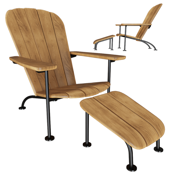 Skargaarden Boste带脚凳的休闲椅3D模型（OBJ,FBX,MAX）