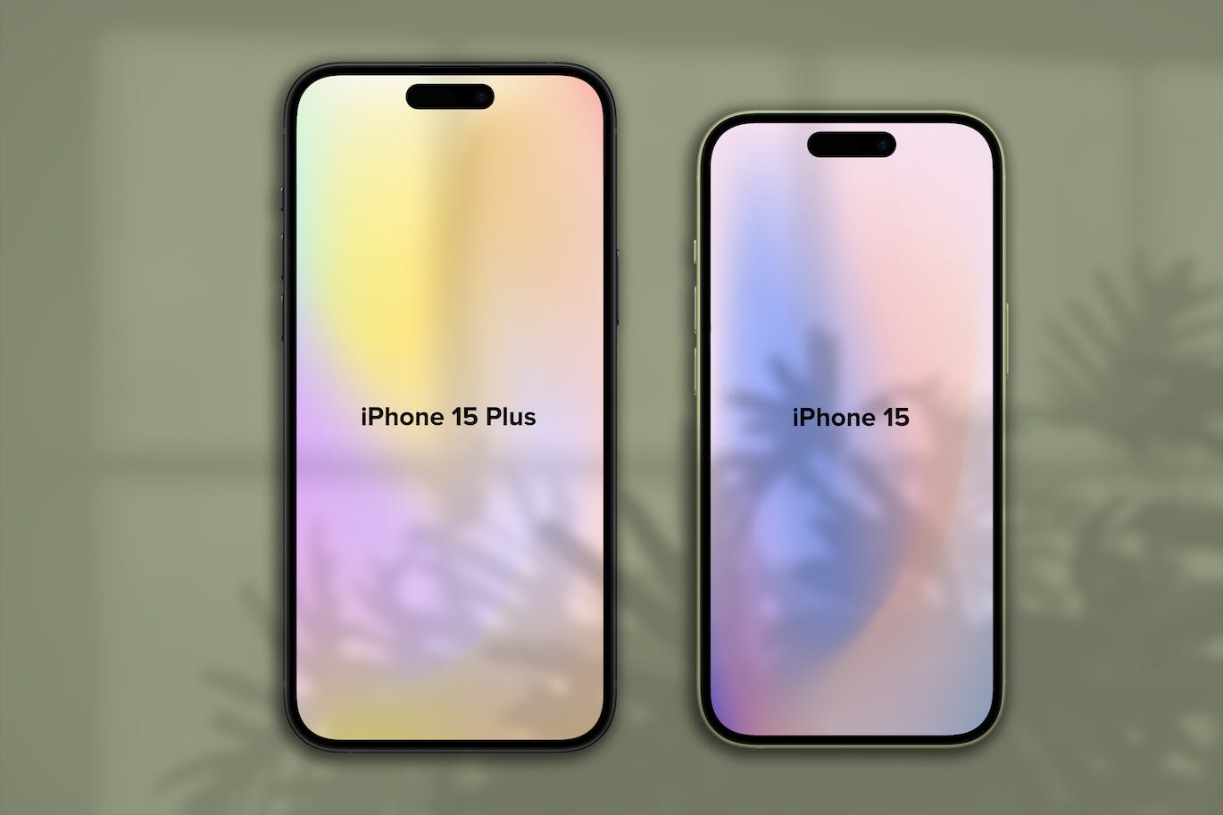 iPhone 15 和 15 Plus 场景样机 (JPG,PSD,SKETCH,FIG,XD)