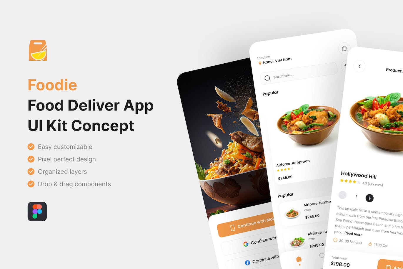 送餐应用  App UI Kit (FIG)