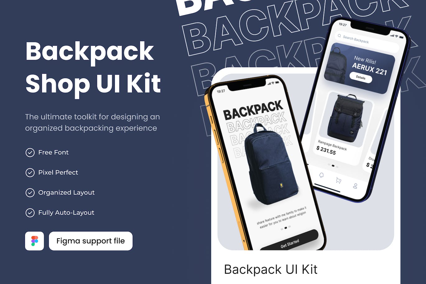 背包店电商移动  App UI Kit (FIG)