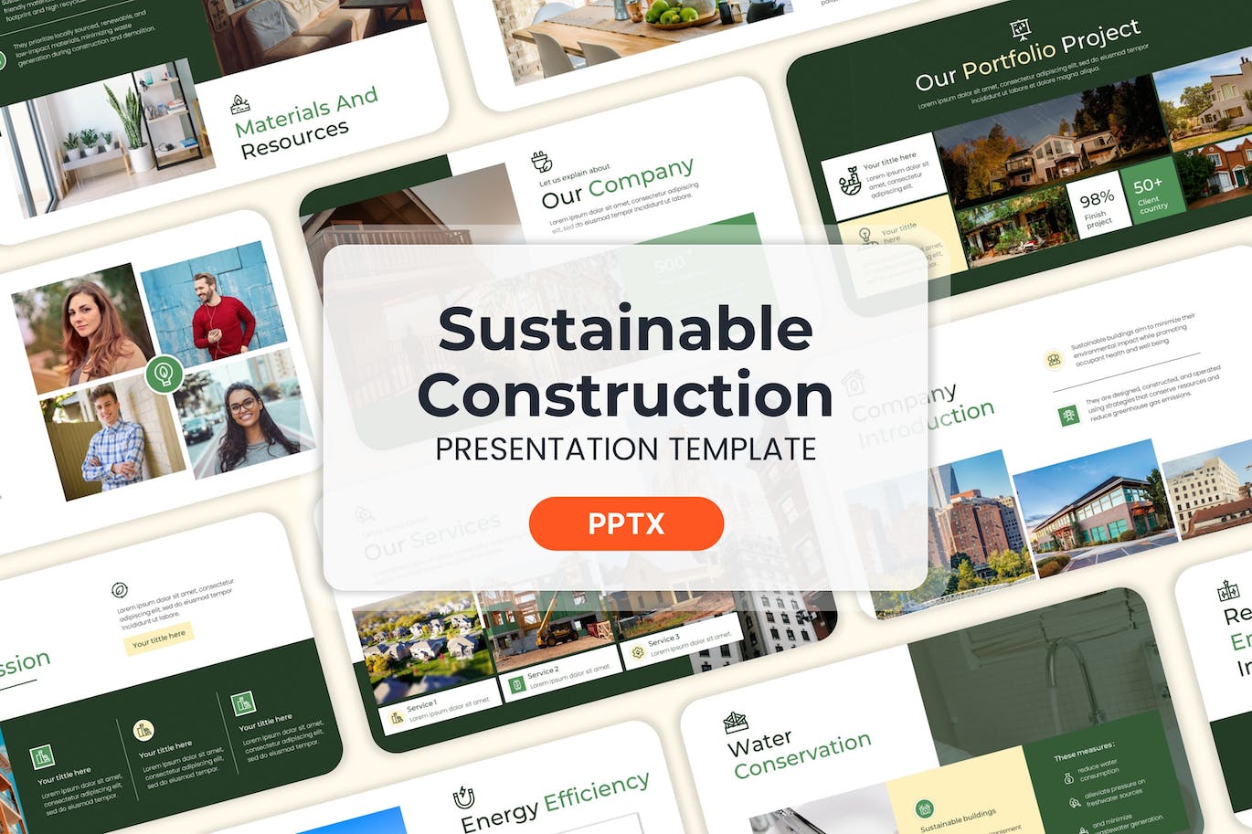 可持续建筑 -PPT模版