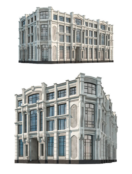 行政办公楼建筑3D模型（OBJ,FBX,MAX）