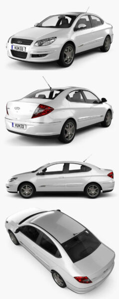 2014 Chery A3 sedan汽车3D模型（OBJ,FBX,MAX）