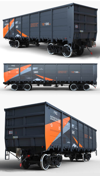 Gondola 12-196-02铁路车厢3D模型（OBJ,FBX,MAX）