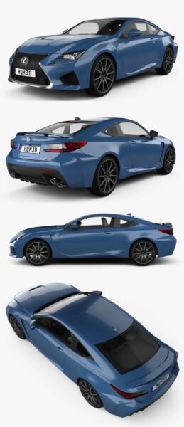 2017雷克萨斯Lexus RC F汽车3D模型（OBJ,FBX,MAX）