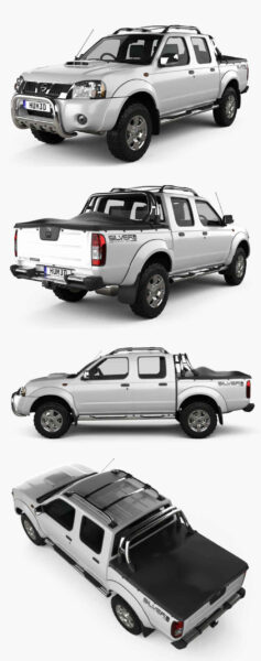 2013 Nissan Navara Double Cab Hardbody皮卡车3D模型（OBJ,FBX,MAX）