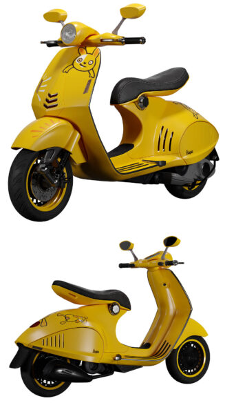 Vespa 946电动车3D模型（OBJ,FBX,MAX）