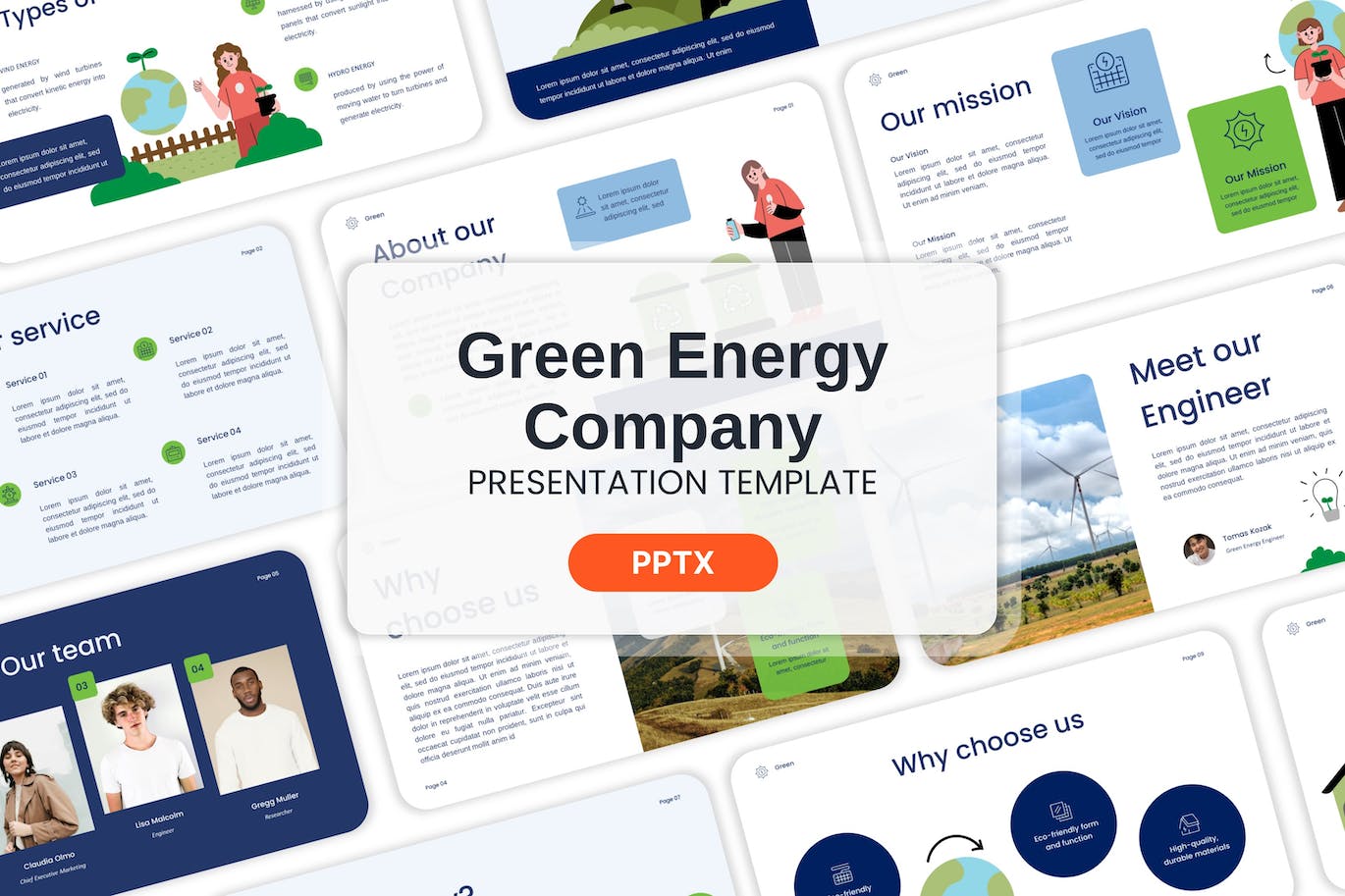 绿色能源公司 – PPT模版