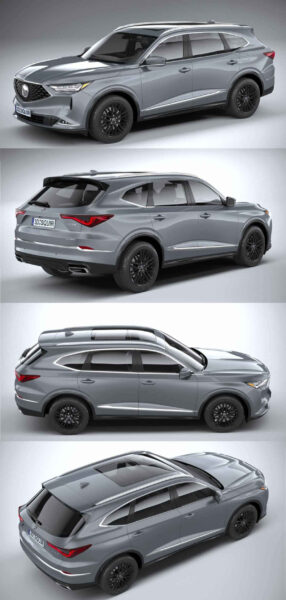 2022款讴歌Acura MDX SUV汽车3D模型（OBJ,FBX,MAX）