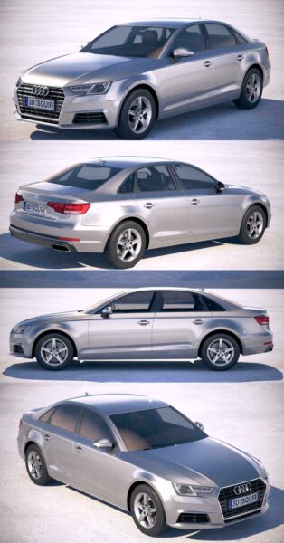 2019奥迪Audi A4 Sedan汽车3D模型（OBJ,FBX,MAX）