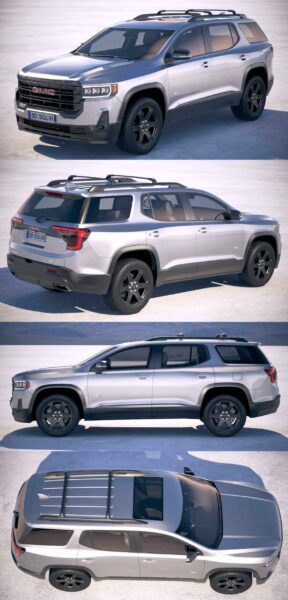 2020 GMC Acadia SUV汽车3D模型（OBJ,FBX,MAX）