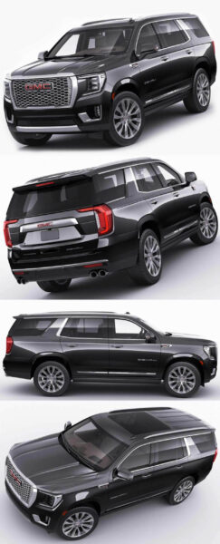 2021 GMC Yukon Denali大型SUV汽车3D模型（OBJ,FBX,MAX）
