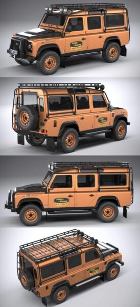 2021款路虎卫士Land Rover Defender Works V8 Trophy越野汽车3D模型（OBJ,FBX,MAX）