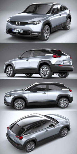 2021马自达Mazda MX-30汽车3D模型（OBJ,FBX,MAX）