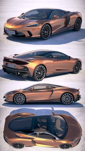 2020迈凯伦McLaren GT跑车3D模型（OBJ,FBX,MAX）