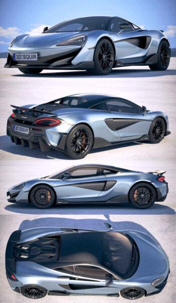 2019迈凯伦McLaren 600LT跑车3D模型（OBJ,FBX,MAX）