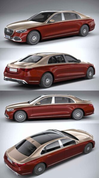 2021奔驰迈巴赫Mercedes-Benz S-Class Maybach汽车3D模型（OBJ,FBX,MAX）