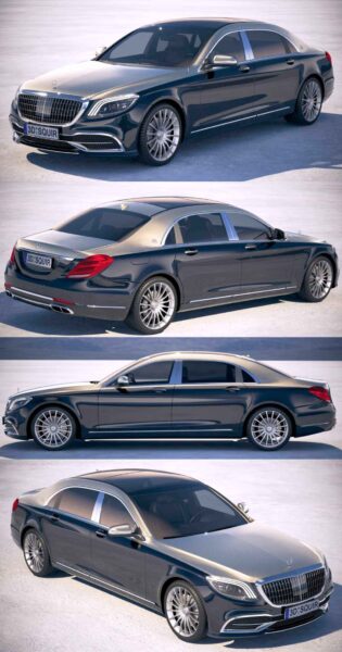 2019奔驰迈巴赫Mercedes Benz Maybach汽车3D模型（OBJ,FBX,MAX）