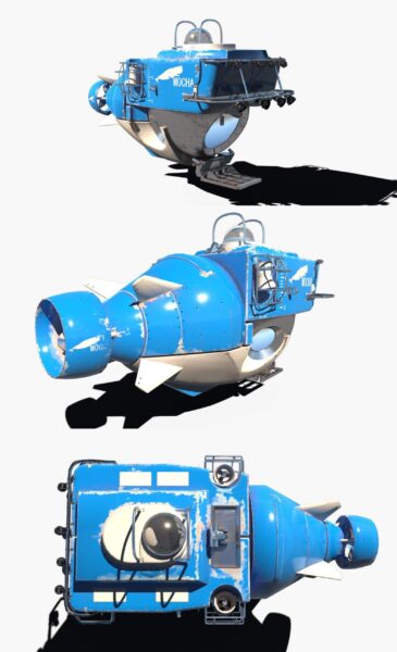 深海潜艇3D模型（OBJ,FBX,MAX）
