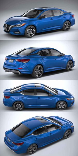 2020 Nissan Sentra汽车3D模型（OBJ,FBX,MAX）
